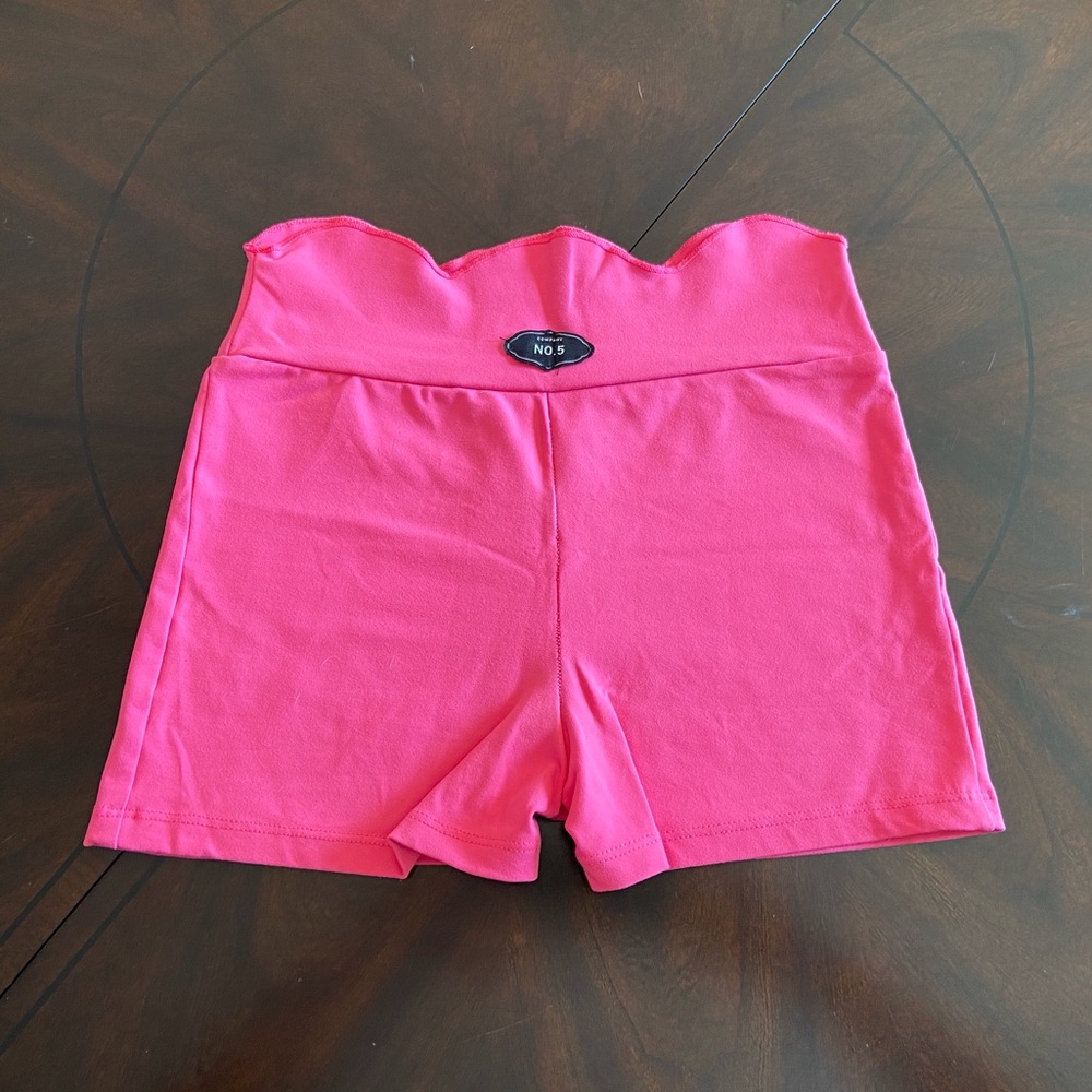 Company No 5 High Waist Scallop Hot Pink Dance Shorts M